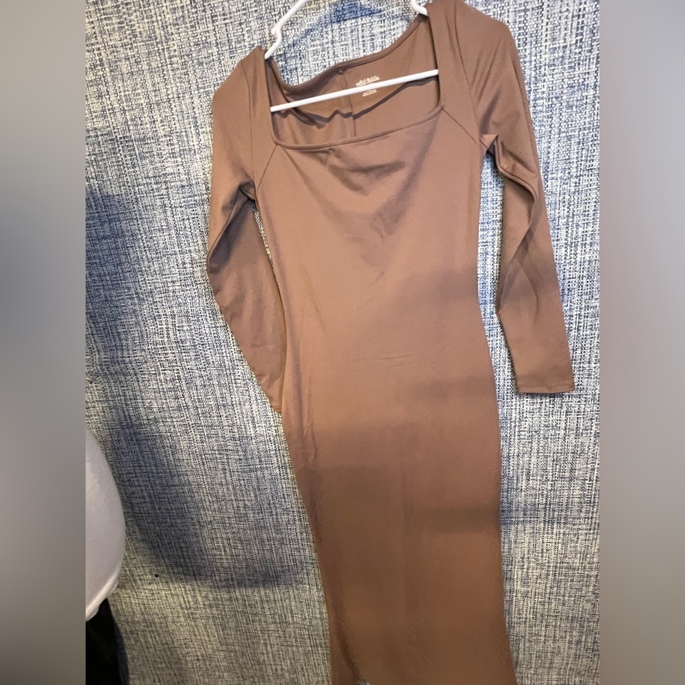 Wild Fable Brown Long Sleeve Dress